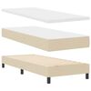 vidaXL Boxspringbett mit Matratze mit Kopfteil Creme 80 x 200 cm Stoff