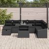 vidaXL Garten-Sofa-Set 9 pcs Schwarz Poly-Rattan