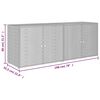 vidaXL Gartenschrank Grau 198x55,5x80 cm Poly Rattan
