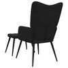 vidaXL Relaxsessel mit Hocker Schwarz Stoff