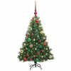 vidaXL Künstlicher Weihnachtsbaum mit 150 LEDs Grün 120 cm PE und PVC