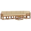 vidaXL Outdoor-Sofagarnitur 7 stk. Natur und Beige