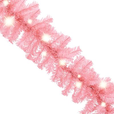 vidaXL Weihnachtsgirlande mit LED-Lichtern 20 m Rosa