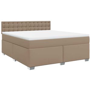 vidaXL Boxspringbett Matratze Cappuccino-Braun 180x200 cm Kunstleder