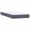 vidaXL Boxspringbett mit Matratze & LED Dunkelgrau 200x220 cm Samt