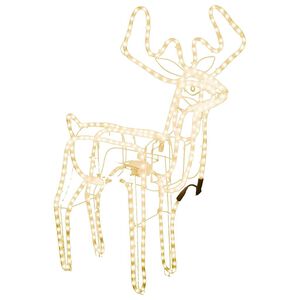 vidaXL LED-Silhouette Rentier mit bewegendem Kopf Warmwei&szlig; 76x42x87 cm