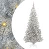 vidaXL Weihnachtsbaum mit 300 LEDs mit St&auml;nder Silber 210 cm PET
