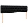 vidaXL Ottoman-Bett mit Matratzen & LEDs Schwarz 160x200 cm Stoff