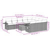 vidaXL 11-tlg. Garten-Sofagarnitur mit Kissen Beige Poly Rattan