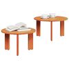 vidaXL Couchtisch 2 pcs Wachsbraun Massivholz Kiefer
