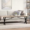 vidaXL Couchtisch X-Gestell 160x40x45,5 cm Massivholz Kiefer Stahl