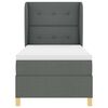 vidaXL Boxspringbett mit Matratze Dunkelgrau 200 x 80 cm Stoff