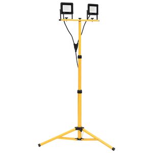 vidaXL LED-Fluter mit Stativ 2x30 W Warmwei&szlig;