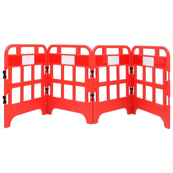 vidaXL Verkehrsabsperrungen 4 Stk. Rot 75x75x100 cm