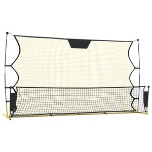 vidaXL Fu&szlig;ball-Rebounder Schwarz und Gelb 183x85x120 cm Polyester