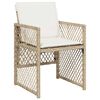 vidaXL Garten Essgruppe 5 pcs Beige Poly-Rattan