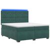 vidaXL Boxspringbett mit Matratze Dunkelgr&uuml;n 200 x 200 cm Samt