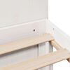 vidaXL Massivholzbett mit Regal ohne Matratze Weiß 180x200 cm Kiefer