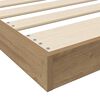 vidaXL Bodenbettrahmen Artisan-Eiche 75 x 190 cm Holzwerkstoff