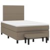vidaXL Boxspringbett mit Matratze Taupe 120x200 cm Stoff
