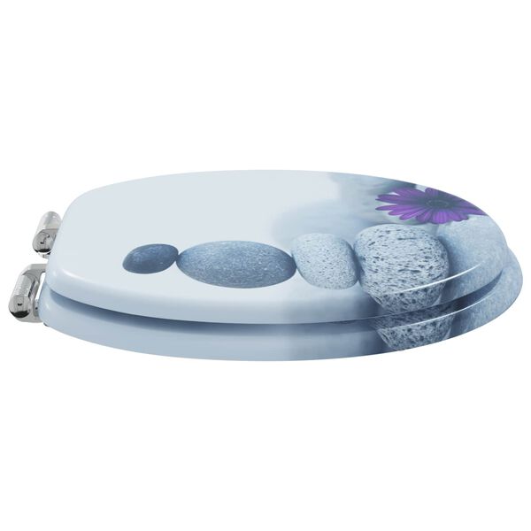 vidaXL Toilettensitze 2 Stk. Soft-Close-Deckel MDF Kiesel-Design