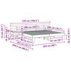 vidaXL Bettrahmen mit Kopfteil Braun 200 x 200 cm Massives Kiefernholz