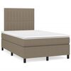 vidaXL Boxspringbett mit Matratze Taupe 120x190 cm Stoff