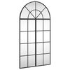 vidaXL Wandspiegel Schwarz 60x110 cm Gew&ouml;lbt Eisen