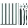 vidaXL Sechseckzaun mit Betonsockel 25 x 1,2 m PVC-beschichteter Stahl