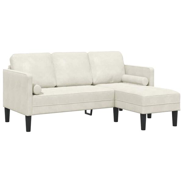 vidaXL Sofa Set Creme 173 x 131 x 67 cm Samt