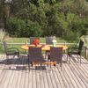 vidaXL 7-tlg. Garten-Essgruppe Poly Rattan Schwarz