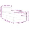 vidaXL Boxspringbett mit Matratze Grau 90 x 190 cm Kunstleder