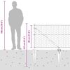 vidaXL Zaunpfosten Grau 100 x 0,8 m (50 mm Maschen) Stahl und PVC