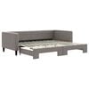 vidaXL Tagesbett Ausziehbar Taupe 90x200 cm Stoff