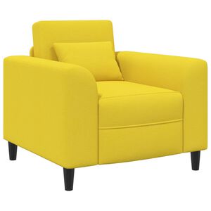 vidaXL Sessel Helles Gelb Stoff