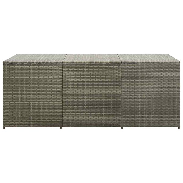 vidaXL Gartenbox Poly Rattan 180x90x70 cm Grau