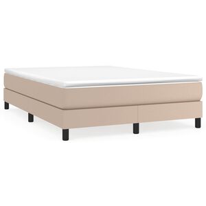 vidaXL Boxspringbett Matratze Cappuccino-Braun 140x190cm Kunstleder