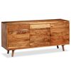 vidaXL Sideboard Massivholz mit geschnitzten T&uuml;ren 160&times;40&times;75 cm
