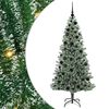 vidaXL K&uuml;nstlicher Weihnachtsbaum beschneit mit LED Licht 180 cm