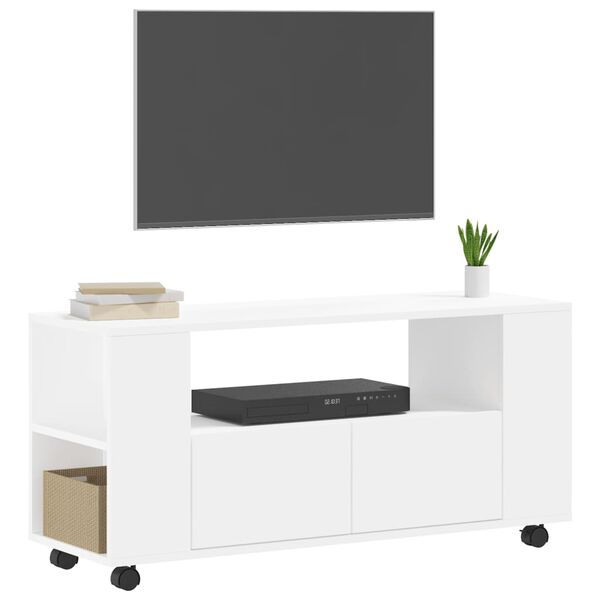 vidaXL TV-Schrank Weiß 102x34,5x43 cm Holzwerkstoff