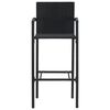 vidaXL 3-tlg. Gartenbar-Set Schwarz Massivholz Akazie und Poly Rattan