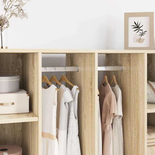 vidaXL Kleiderstange 2 pcs Silber 764 x 15 x 29 mm Aluminiumlegierung