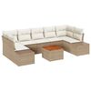 vidaXL Gartensofa-set 8 stk. Beige Poly-Rattan