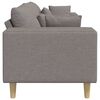 vidaXL Stoffsofa mit Kissen Taupe 208 cm Stoff