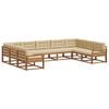 vidaXL Outdoor-Sofagarnitur mit Kissen 9 pcs Natur und Beige