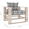 vidaXL 5-tlg. Garten-Lounge-Set aus Paletten mit Kissen Kiefernholz