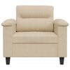 vidaXL Sessel Creme 60 cm Mikrofasergewebe