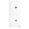 vidaXL Highboard Hochglanz-Wei&szlig; 69,5x34x180 cm Holzwerkstoff