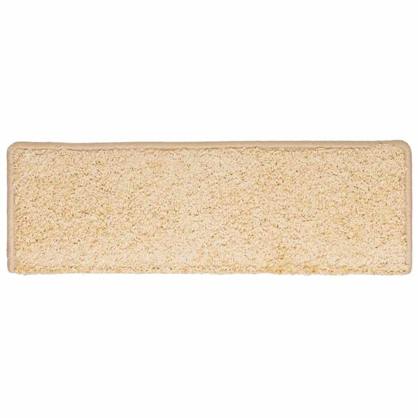 vidaXL Stufenmatten 30 Stk. 65x21x4 cm Creme Rechteckiger Rand