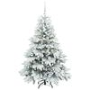 vidaXL K&uuml;nstlicher Weihnachtsbaum mit 150 LEDs Wei&szlig; 150 cm PE und PVC